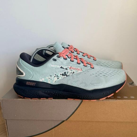 Brooks Ghost 16 Surf Flower/ Floral Women Running Sneakers - SZ 8 - Picture 2 of 14